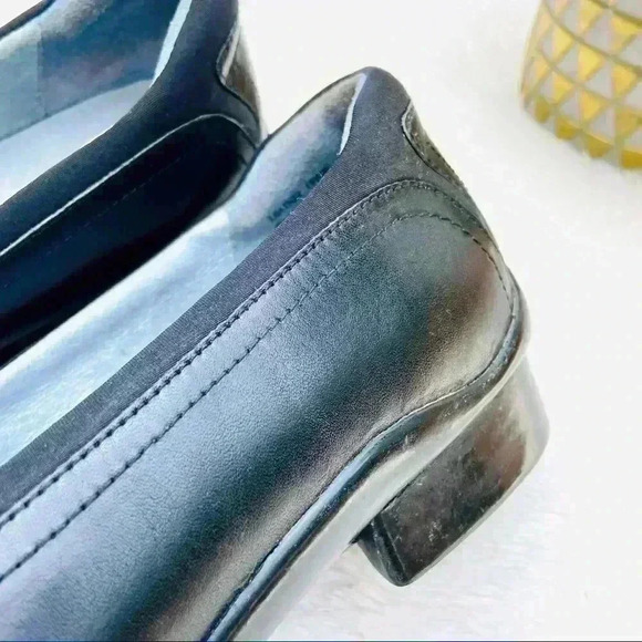 Aravon Black Leather Slip On Comfort Walking Loafer Shoes Size 9B - Picture 8 of 14